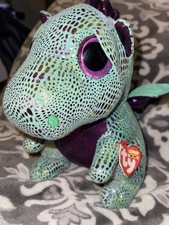 Ty Beanie Babies Beanie Boos Cinder The Dragon With Swing Tags. 2019 10”