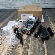 First Data FD130 Credit Card Terminal in BOX with Adapter and Paper BOX