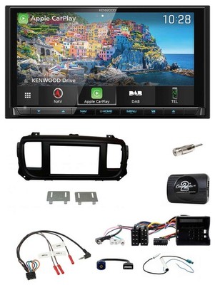 Kenwood Bluetooth Lenkrad 2DIN USB TMC DAB Navigation für Citroen Jumpy Erstauss