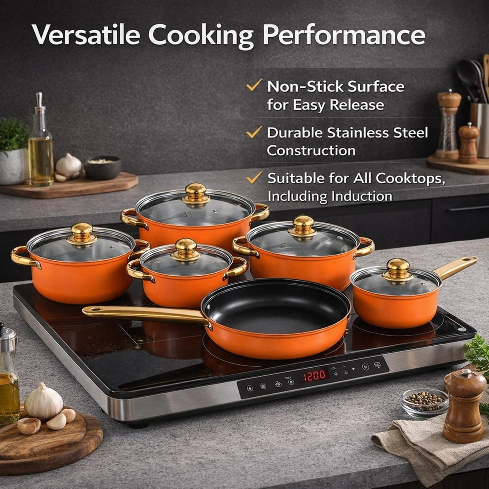 6 Pieces Stainless Steel Cookware Set Nonstick Pots and Pans Set Kitchen Cooking
Opens in a new wind