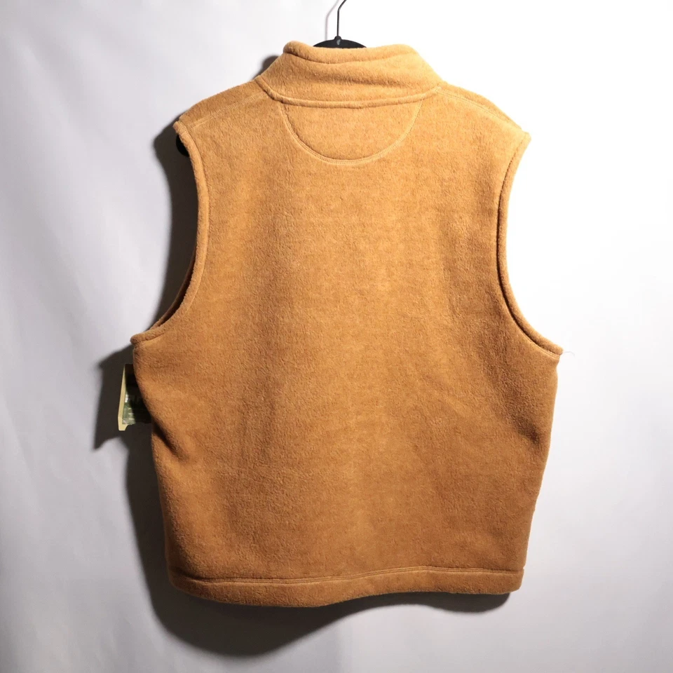 NWT St. John's Bay Mens Adirondack Fleece Vest Cognac Heather Full Zip L - Image 2 of 4