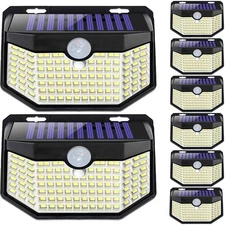 120 LED Outdoor Solar Lights with Motion Sensor and 3 Lighting Modes, IP65 Wa...