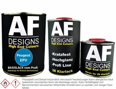 Autolack für Peugeot EPV Bleu Seita Gitane 1,25L Klarlack Set