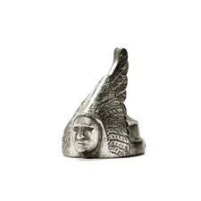 Rare Heavy Aluminum Antique Finish Indian Motorcycle Advertising Paperweight