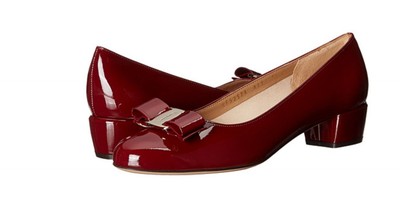 salvatore ferragamo vara patent pump
