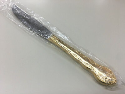 1 Mod Hollow Dinner Knife International Silver Golden Classic Rose Electroplate