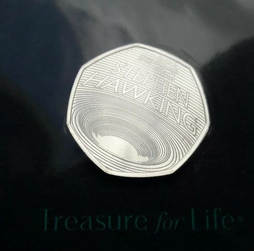 2019 Stephen Hawking 50p moneta da 50 pence confezione da presentazione reale nuova di zecca - Foto 7 di 7