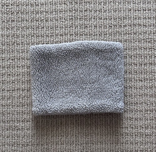 Zara Kids Boys Knit Faux Shearling Neck Warmer In Grey Sz M 6-9T Winter Scarf - Picture 2 of 2