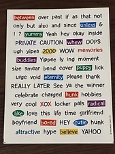 Vintage Hallmark Stickers Words 2 Sheets May Get different Words Per Purchase