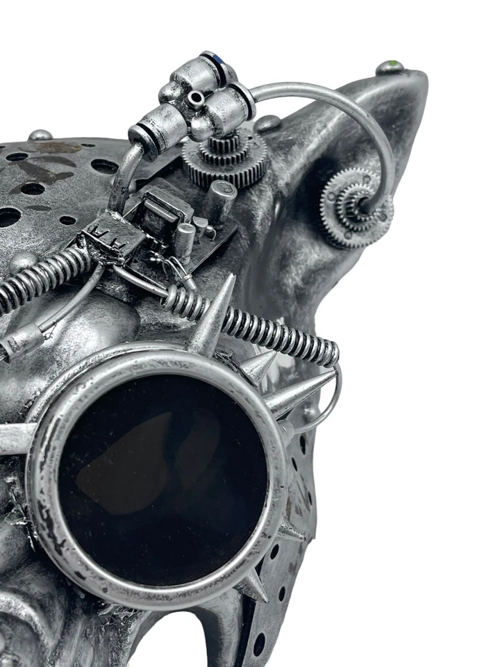 KBW Gruñido Lobo Perro Loco Steampunk Gafas Disfraz Máscara Facial Talla Única Plateado Foto 4 de 4