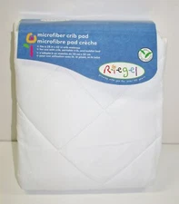 Riegel Microfiber Fitted Crib Pad 28x52 Mattress ~ White ~ Contaminant FREE NEW