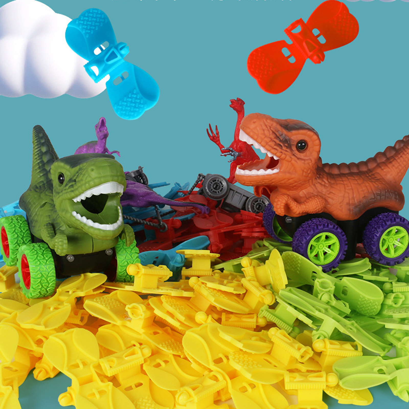 Electric Dinosaur Car Climbing Track Toy Funny DIY Tracks AntiGravity Track eBay