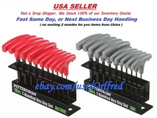 20 Pc. Allen T Handle Wrench Metric And SAE Allen Hex Key Set, Color Coded, NEW