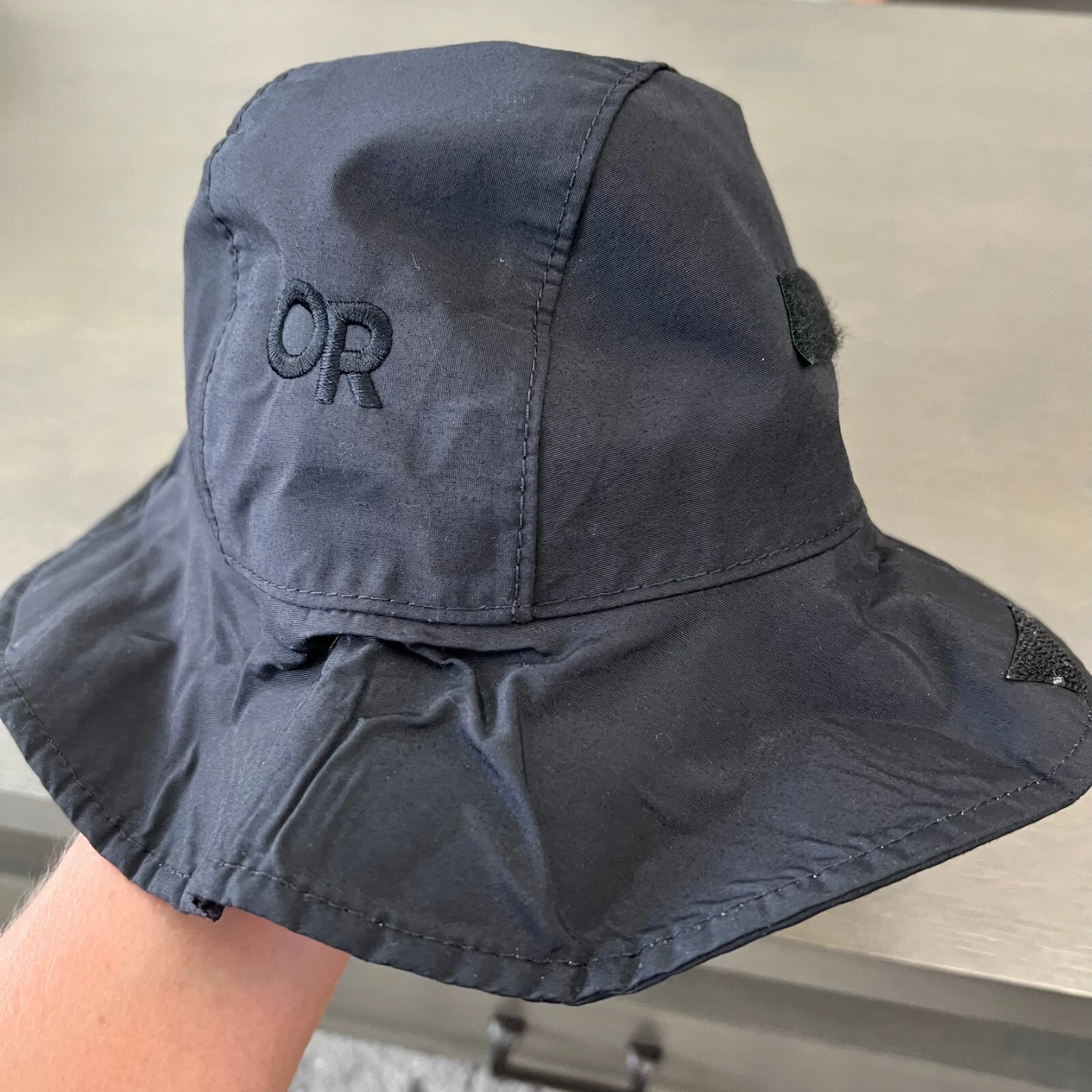 outdoor-research vintage 90s goretex logo rain hat cap 