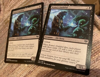mtg best cards in kaldheim Koma's Faithful x2 - MTG Magic Cards - Kaldheim