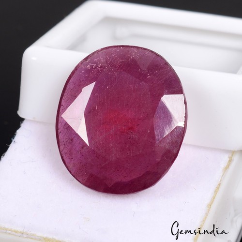 Certified 16.20 Ct Natural Untreated Red Ruby Oval Faceted Gems From Mozambique - Picture 4 of 6