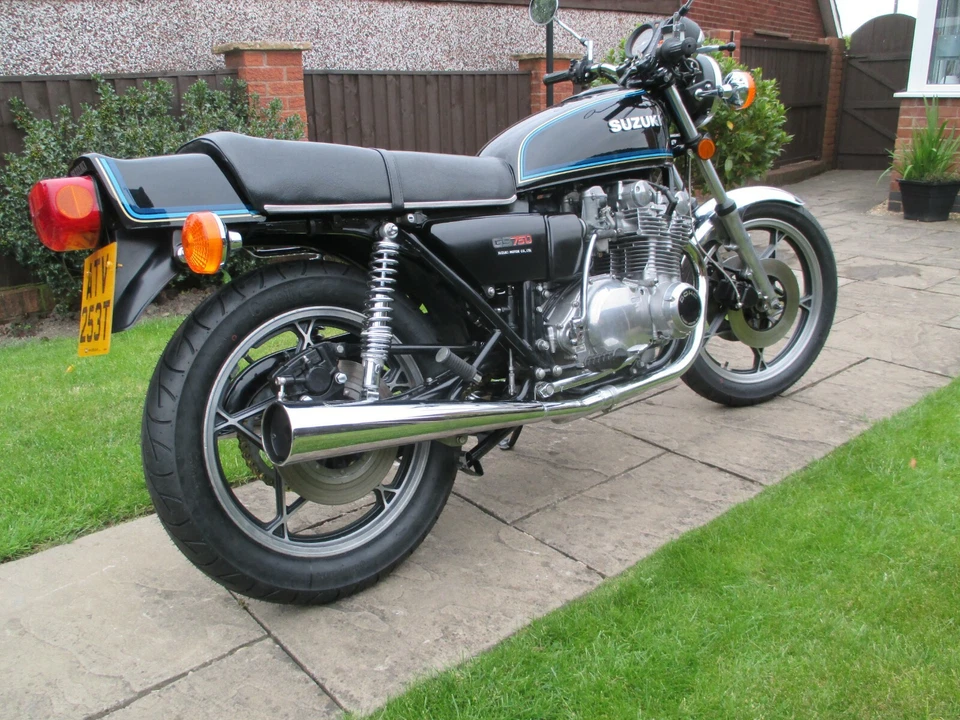 SUZUKI GS750 GS1000 GSX750 GSX1100 1977-84 CHROME REAR SHOCKS SHOCK ABSORBERS — 第 3/4 张图片