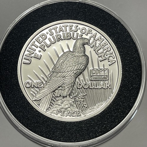 1921 Peace Dollar Proof Collector Coin Copy 2 Troy Oz .999 Fine Silver Round 999 - Picture 11 of 15