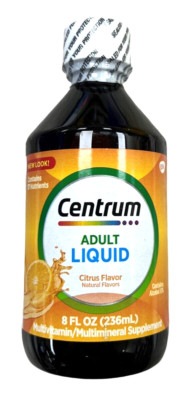 Centrum LIQUID Vitamin Citrus Flavor 8oz  NEW LOOK!!   PHARMACY FRESH --