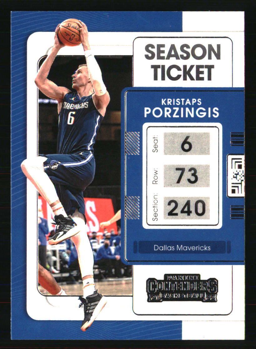 Kristaps Porzingis 2021-22 Panini Contenders #38 BASKETBALL Card