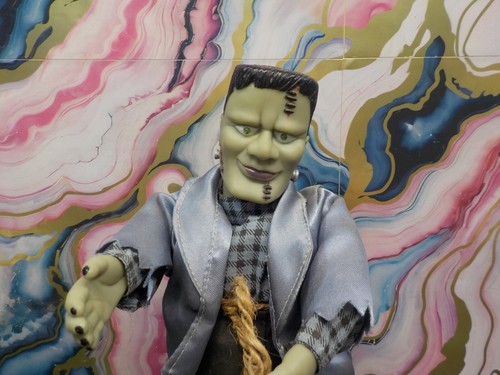 Gemmy Halloween 12" Frankenstein Animated Singing Vintage Figure Works! - Afbeelding 2 van 11
