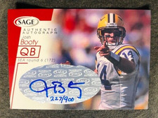 2001 Sage #A7 Josh Booty Rookie RC Auto Autograph Card Red Parallel /900 Rare. rookie card picture