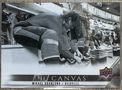 MIKAEL GRANLUND 2022-23 UPPER DECK SERIES 1 BLACK & WHITE UD CANVAS SP #C46