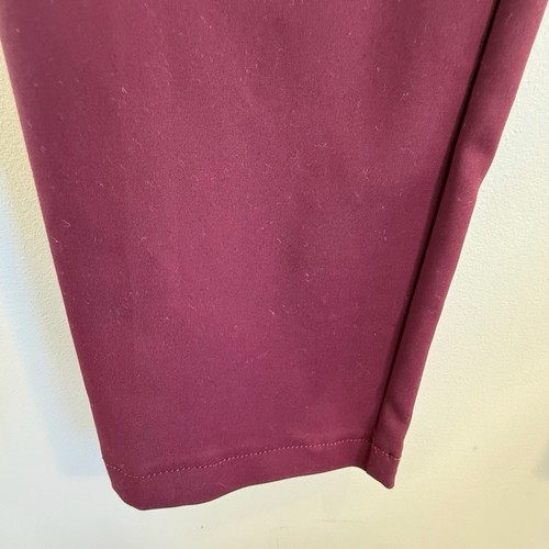 Marina Rinaldi Voyage Size 16 XL Burgundy Maroon Cotton Blend Slim Leg Pants - Picture 6 of 13