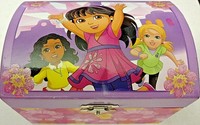 Dora The Explorer Wind-up Musical Dome Jewelry Box With Rotating Figurine Dora The Explorer Wind-up Musical Dome Jewelry Box With Rotating Figurine