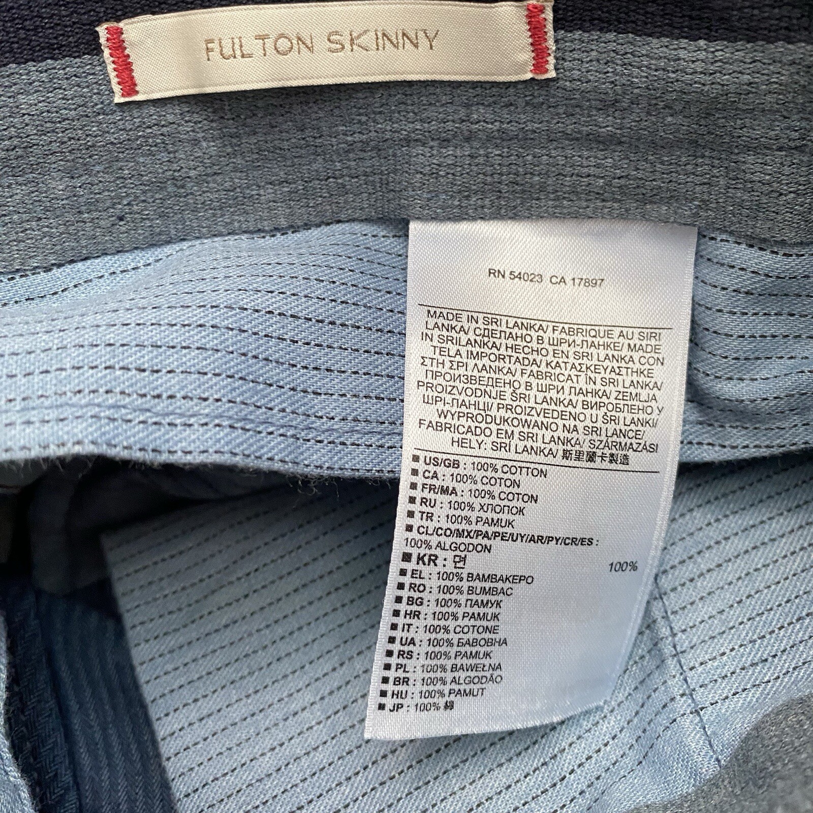 Banana Republic Heritage Collection Fulton Skinny Fit Pinstripe Chino Pant 31x32 image 10