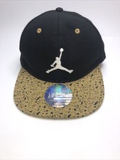 Air Jordan Cement Elephant Black Gold Jumpman Hat Snapback Cap Youth Max 9 1/2