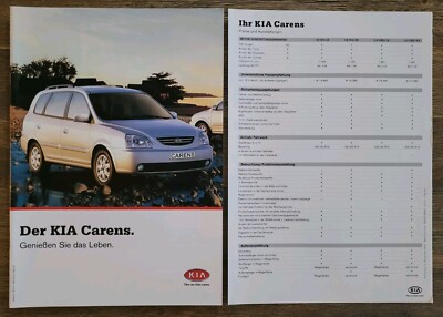 Kia Carens FJ '02 Brochure/Brochure/folleto/opuscolo/broszura/prospectus/folheto