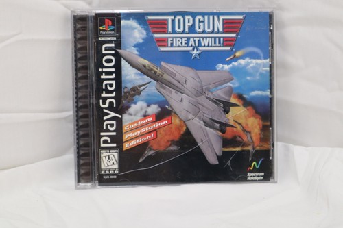 Playstation 1 Top Gun Fire At Will Complete W/ Case & Manual