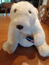 Polar Bear Coca-Cola VTG 1993 Plush Stuffed LG 11" sitting holding Coke bottle