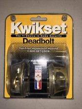 Kwikset 660 Single Cylinder Deadbolt Security in Polished Brass- NIP New Sealed