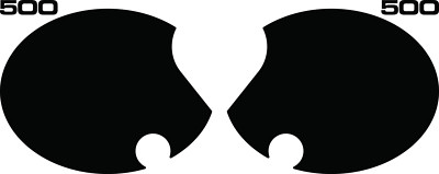 Side Cover Decals for YAMAHA TT500 1979 TT500 Decals 500 Black 4 pcs 5-061
