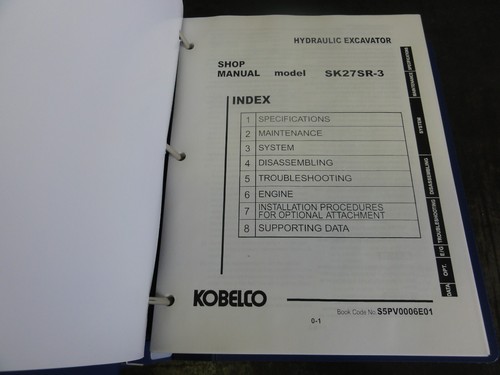Kobelco SK27SR-3 Hydraulic Excavator Service Manual S5PV0006ZE-01 - Picture 5 of 7
