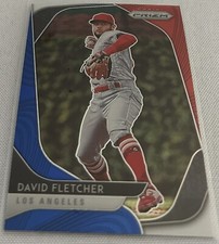 2020 Prizm Baseball David Fletcher Los Angeles Angels Red White Blue Prizm #14