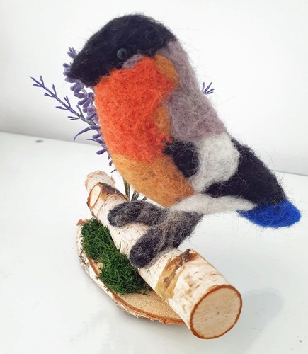 Nadelgefilzter Vogel Singvogel Filztier Filzfigur Nadelgefilzt Filzkunst - Bild 6 von 7