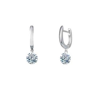 Authentic BRAND Lafonn Platinum & 14k Gold Plated 3CTW Frameless Earrings E0301CLP00