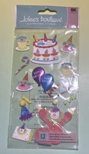 Jolee’s Boutique CLOWN BIRTHDAY 13pcs Dimensional Scrapbooking Stickers RARE