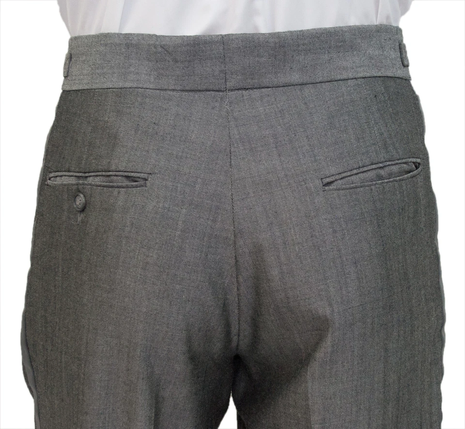 Hombre 42R Gris Raffinati Esmoquin Chaqueta y Pantalones Retro Disfraz Dañado Descuento Foto 4 de 4