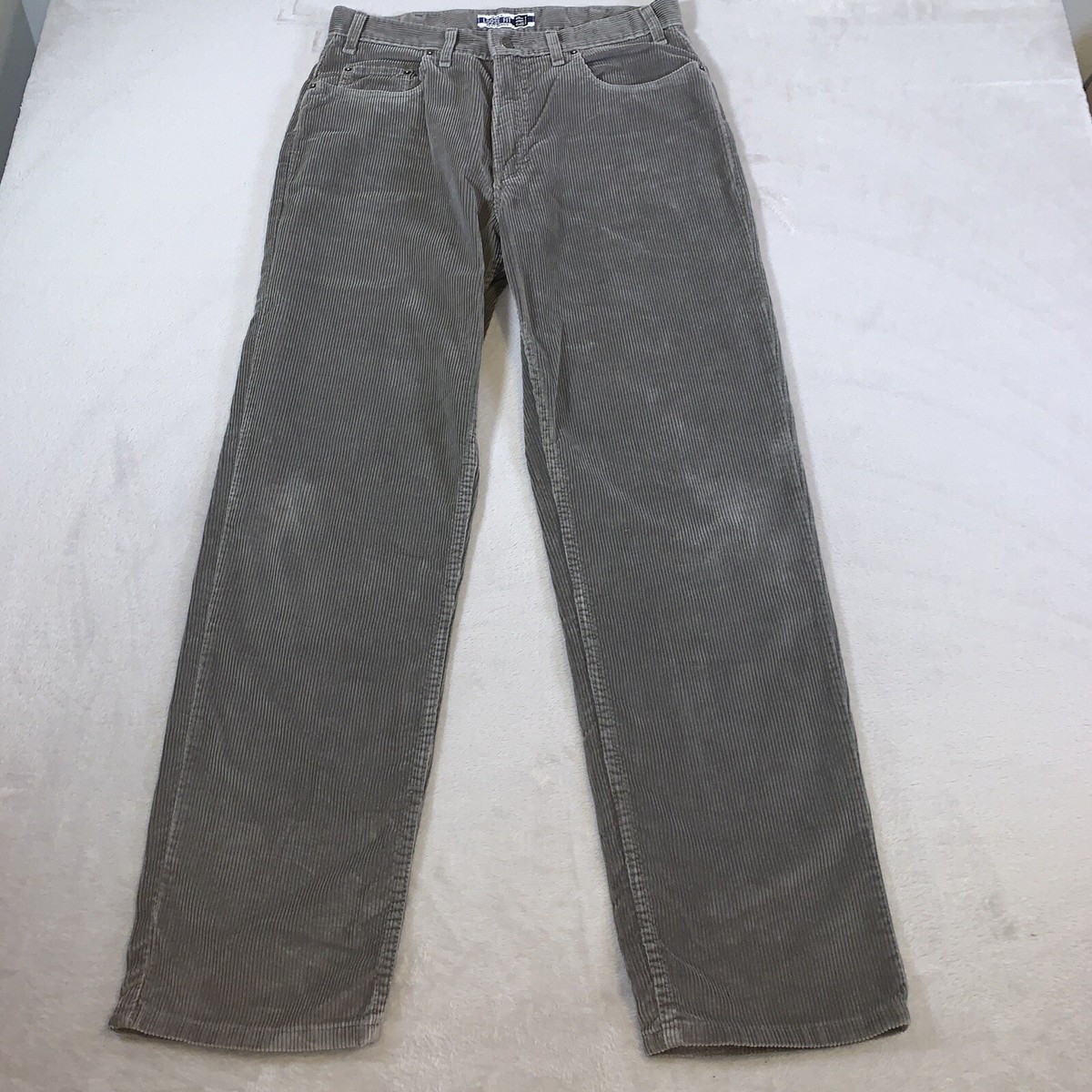 Vintage Gap Corduroy Pants Mens 33x32 Gray Loose Fit Y2K Mid Rise