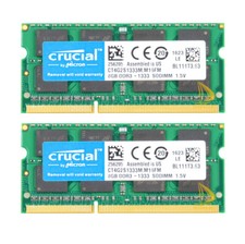 16GB KIT 8GB x2 Crucial PC3 10600 DDR3 1333MHz Laptop Memory SODIMM RAM 204PIN