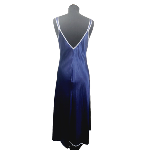 Jones New York Intimates Satin Gown & Robe Set Navy Sleepwear Loungewear S/M/L - Picture 4 of 20
