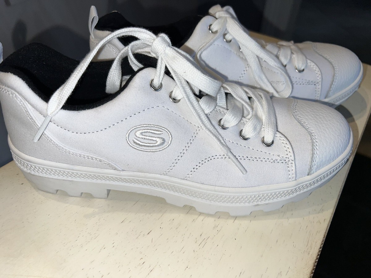 Skechers Roadies True Roots White Chunky Casual Sneaker Size