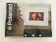 POLAROID PDF-700W 7" DIGITAL PICTURE FRAME WHITE FRAME  MAT SEALED BOX