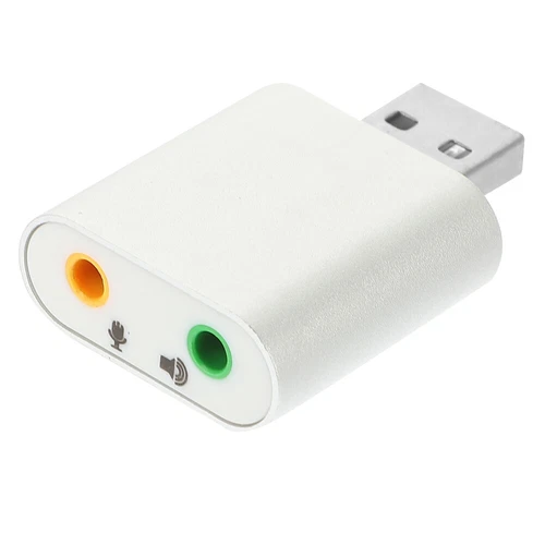 Heavy Duty Aluminum USB External Stereo Sound Adapter for and