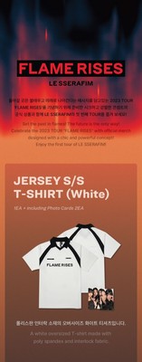LE SSERAFIM 2023 TOUR FLAME RISES GOODS JERSEY S/S T-SHIRT WHITE + 