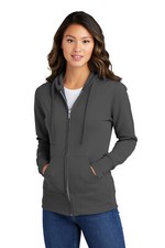 Port Company LPC78ZH Womens Cotton/Polyester Fleece Full-Zip Hoodie Sweatshirt
